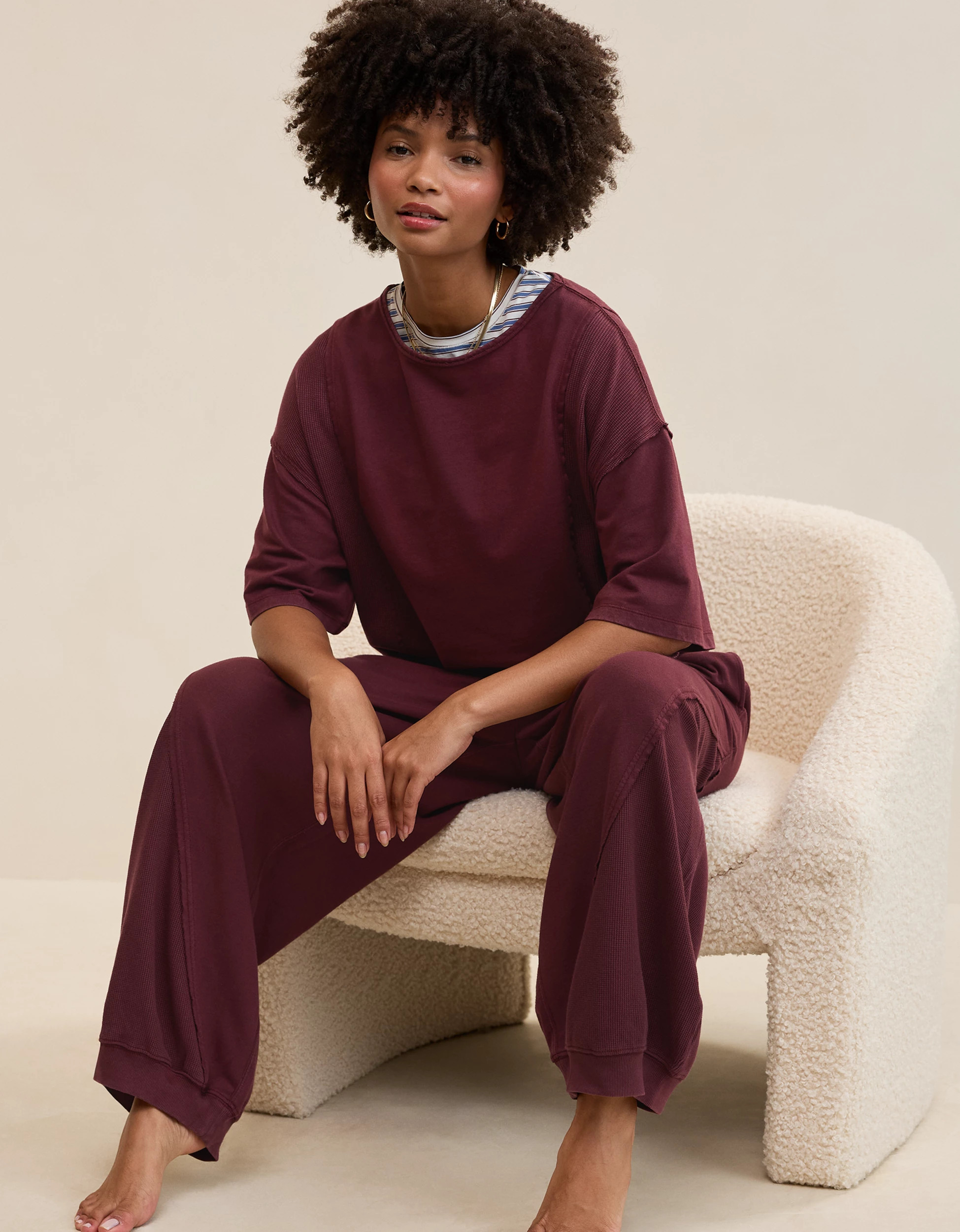 Aerie Unwind Waffle T-Shirt | Aerie