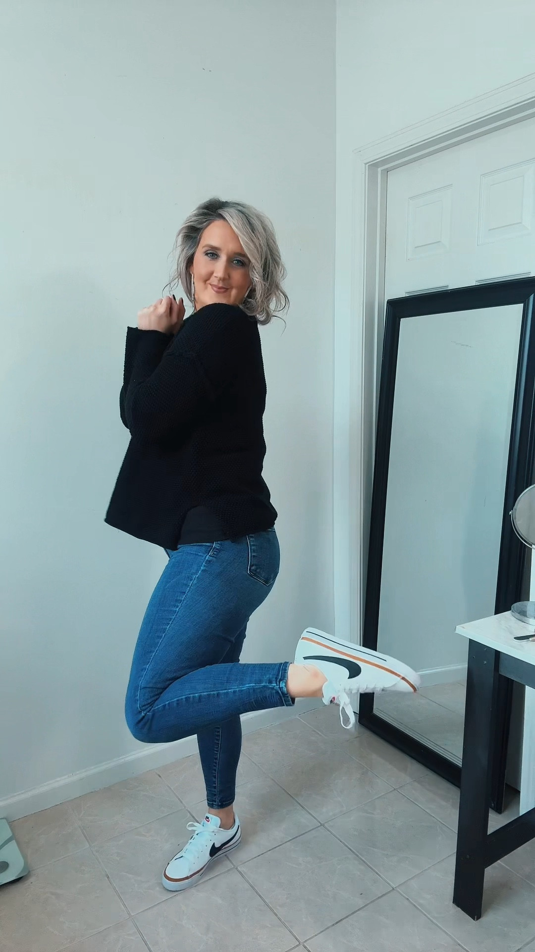 Saturday morning outfit vibes - 
Nothing like a good pair of jeans, Henley sweater & Nike’s for a busy Saturday! 

#LTKWatchNow #LTKOver40 #LTKMidsize