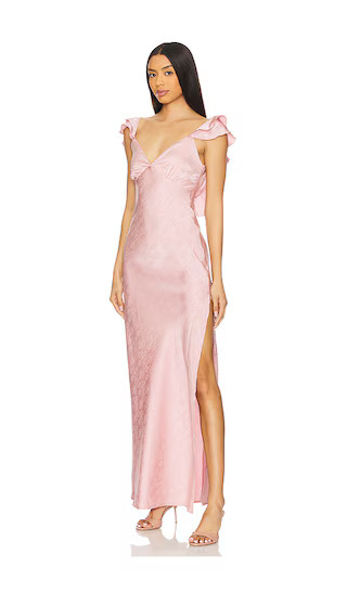 Becky Ruffle Maxi Dress in Dusty Pink | Revolve Clothing (Global)