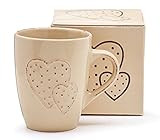 Burton and Burton Beige Raised Double Hearts Stoneware Mug | Amazon (US)