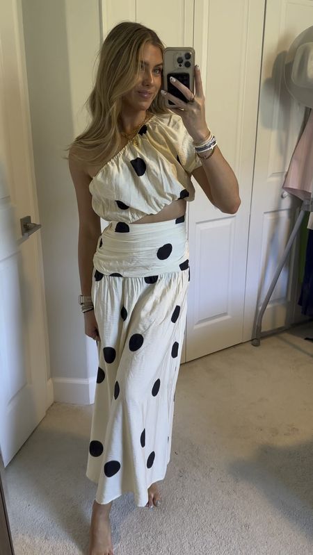 Women's Polka Dot One Shoulder Cut-Out Midi Dress - Future Collective™ with Jenny K. Lopez Cream wearing size 00. @target @targetstyle #target #targetstyle #targetfashion #targethaul #targetfinds #targetdoesitagain target, target style, target haul, target finds, target fashion. 

#LTKVideo #LTKfindsunder50 #LTKxTarget