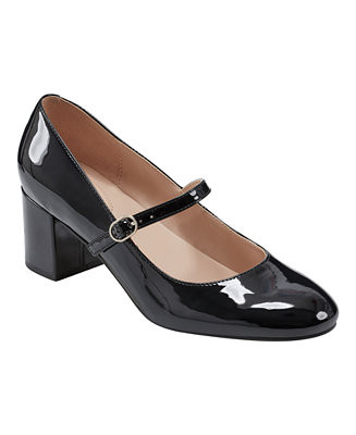 Women's Cariann Round Toe Block Heel Mary-Jane Pumps | Macy's