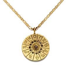 Universal Astrology Talisman Medallion Necklace | Sequin