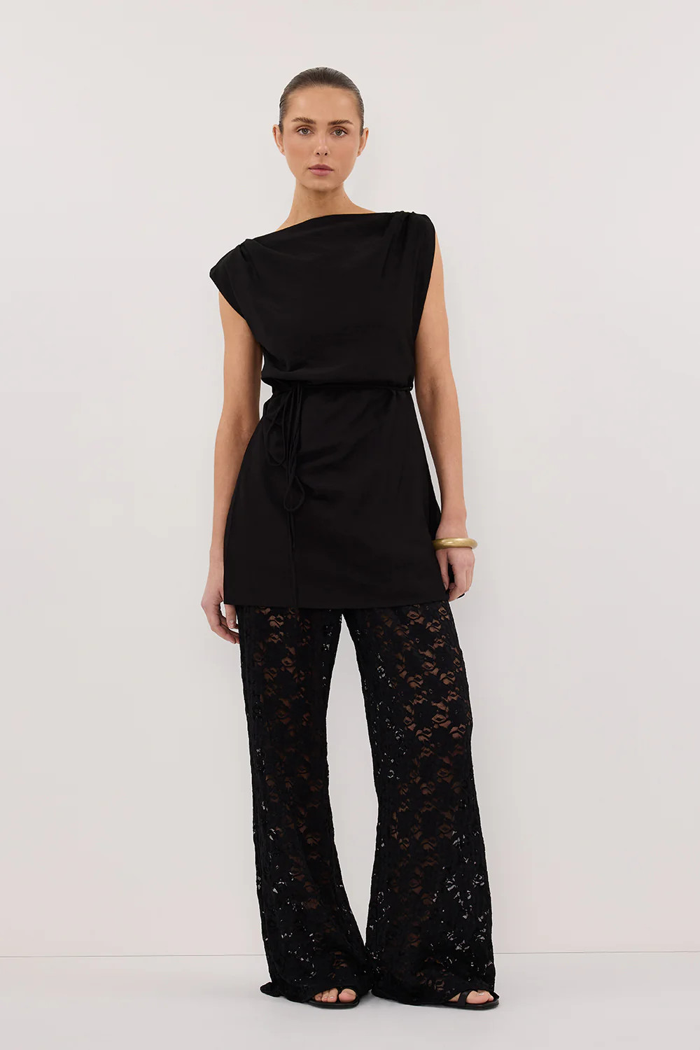 LOULA BLACK LACE PANT | DISSH