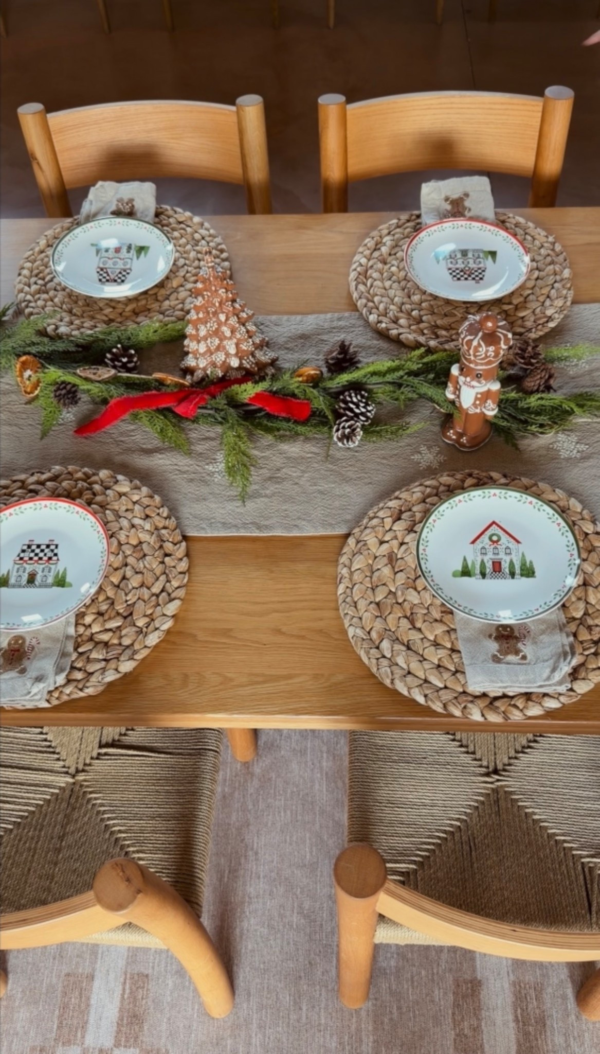 Cute holiday dishes and gingerbread napkins for the Christmas table - currently on sale too!

#LTKHoliday