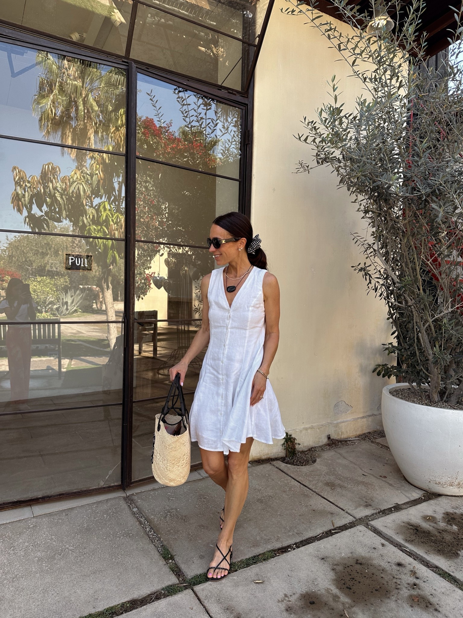 One of my favorite easy little linen dresses from last season for today’s lunch. 
Runs true to size 
Wish I had gotten the petite sizing for length though

#LTKOver40 #LTKPetite