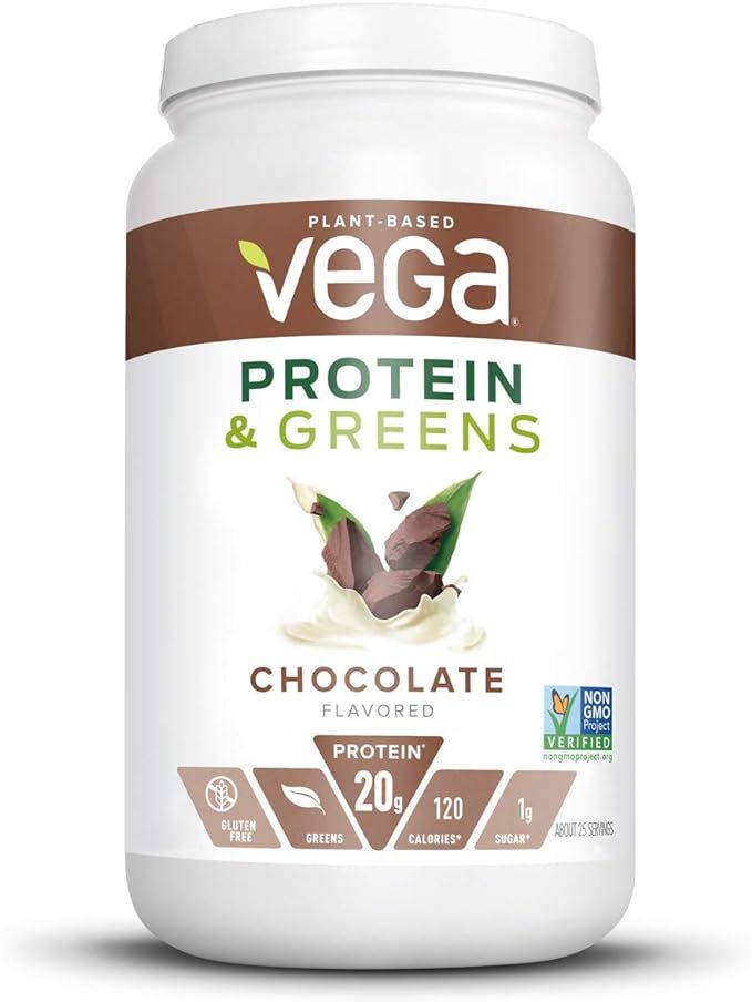 Vega Protein and Greens, Chocolate, Plant Based Protein Powder Plus Veggies - Vegan Protein Powde... | Amazon (US)