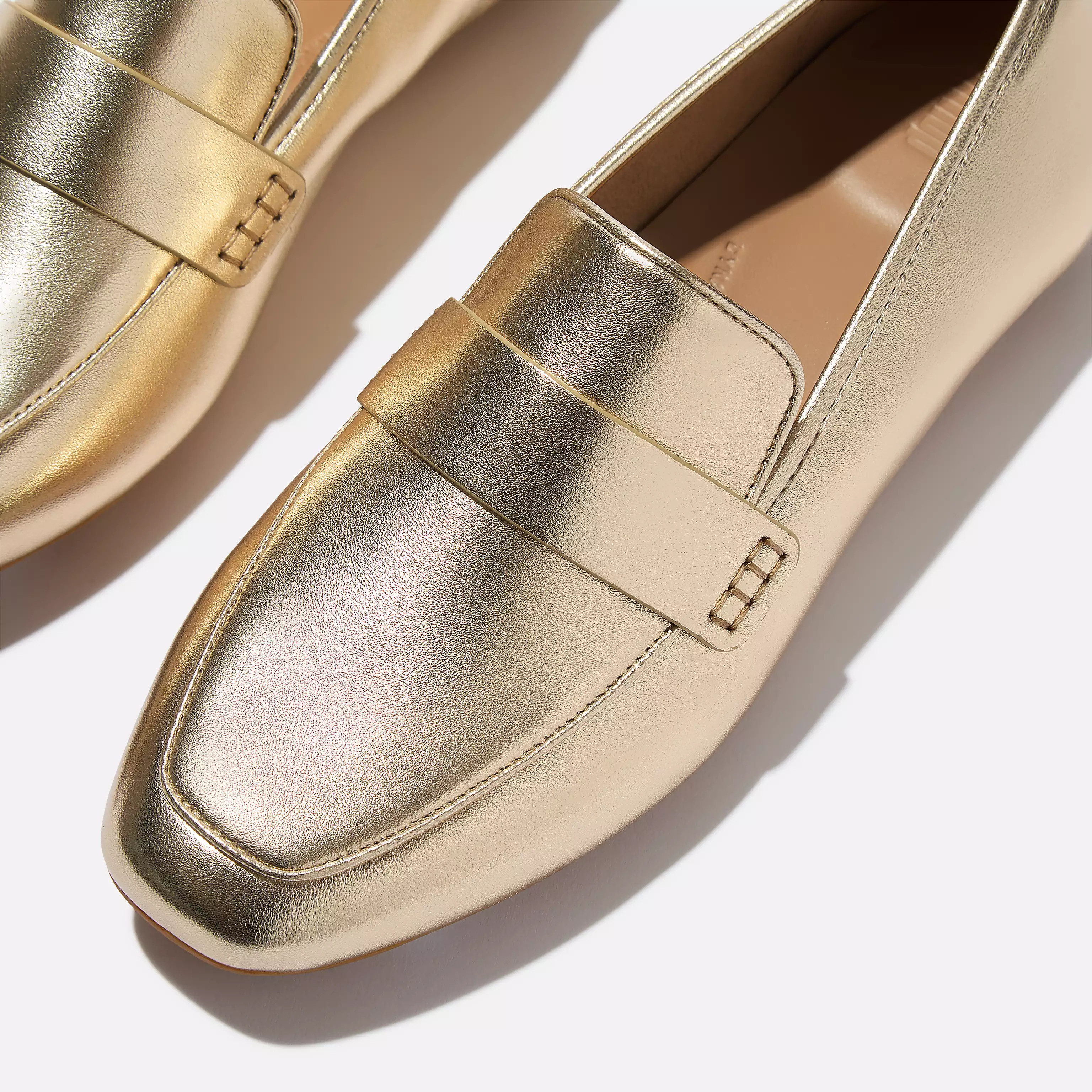 DELICATO Soft Metallic-Leather Loafers | FitFlop (US)