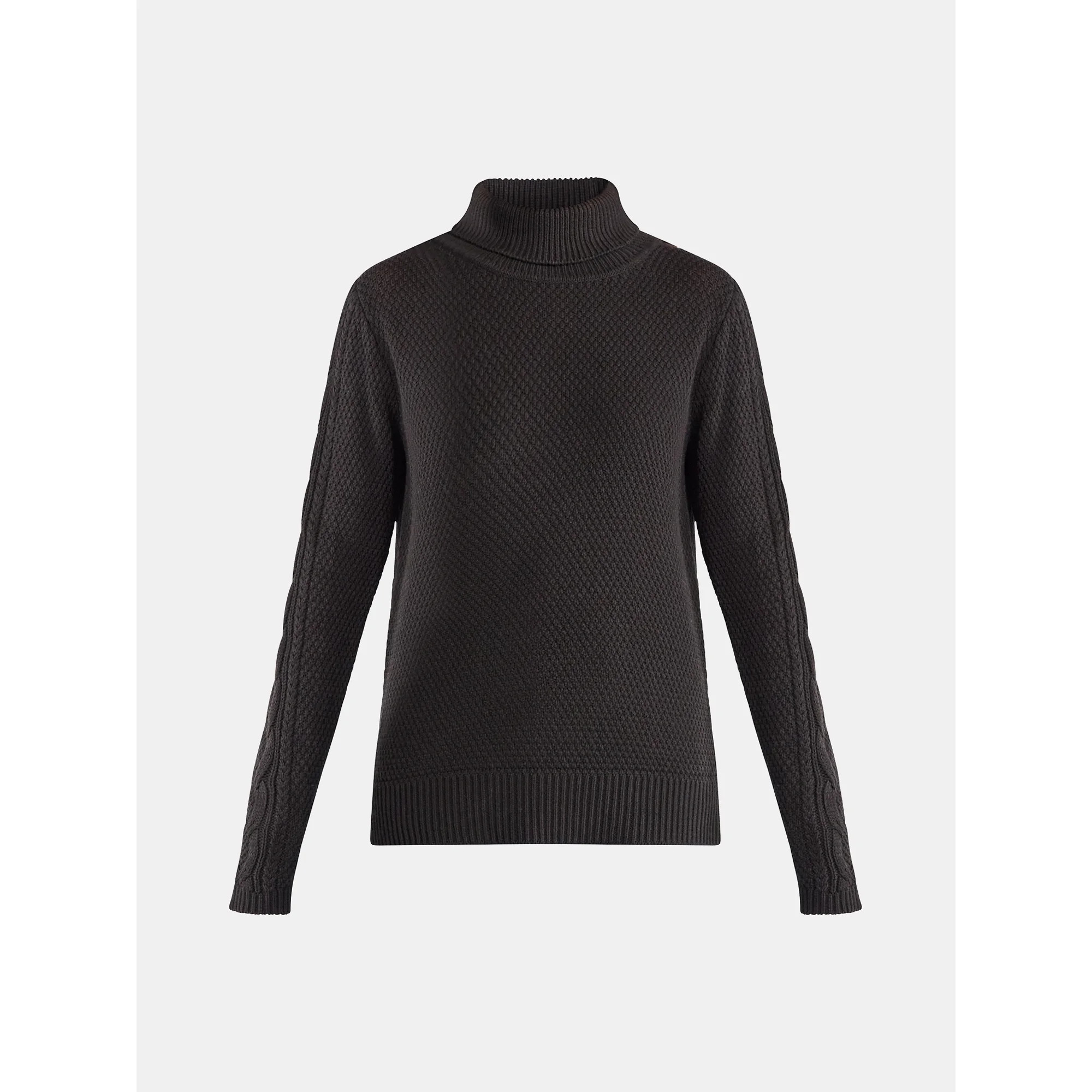 Time and Tru Women’s and Women’s Plus Turtleneck Sweater with Cable Sleeves, Midweight, Sizes... | Walmart (US)