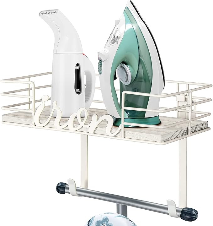 TJ.MOREE Ironing Board Hanger Wall Mount - Laundry Room Decor Iron and Ironing Board Holder, Meta... | Amazon (US)