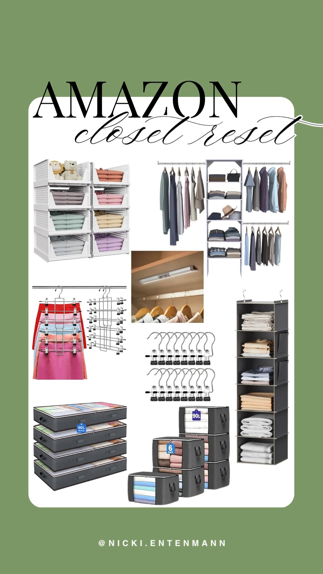 Upgrade your closet organization with these Amazon finds! From stackable bins to hanging shelves, these essentials will keep everything neat and tidy. #ClosetOrganization #AmazonFinds #StorageSolutions #HomeTips #WardrobeEssentials														 

 #LTKgrwm #LTKmomlife #LTKHome