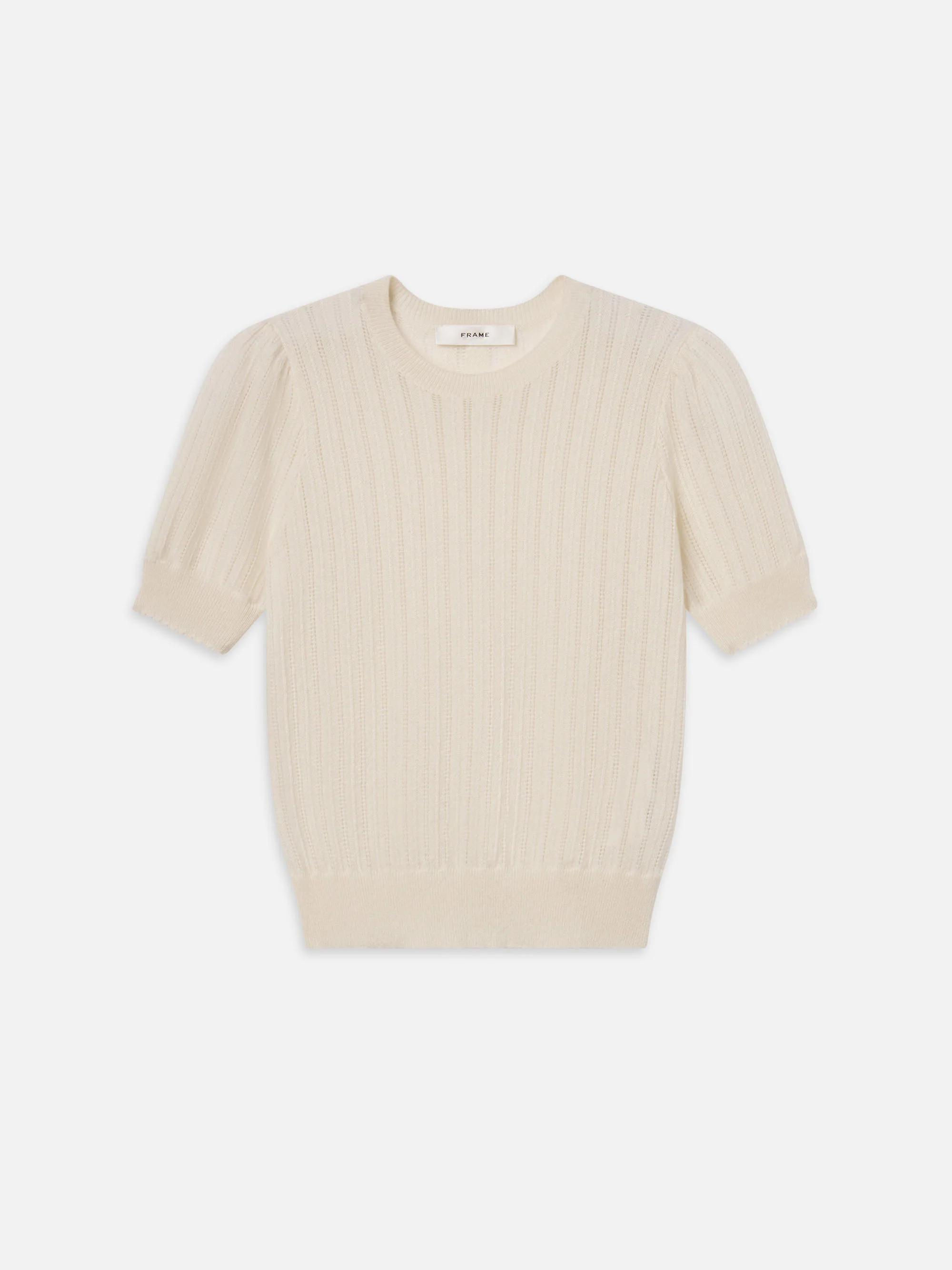 THE LADDER POINTELLE SWEATER CREAM | Frame Denim