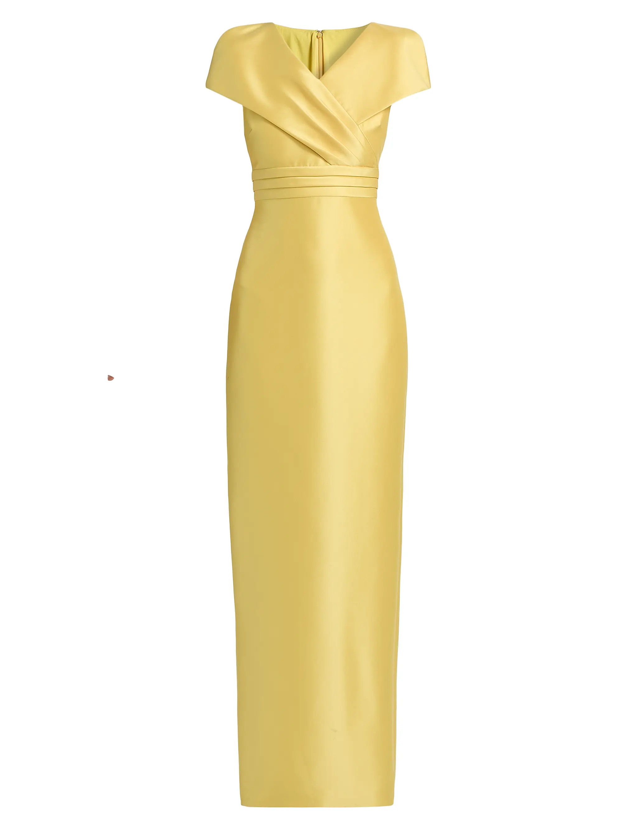 Badgley Mischka Stretch Mikado Column Gown | Saks Fifth Avenue | Saks Fifth Avenue