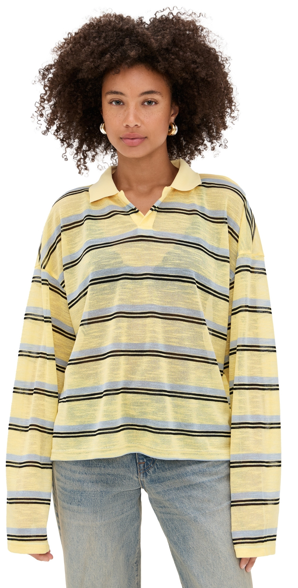 Lioness Rebels Jersey Top Honey Stripe L | Shopbop