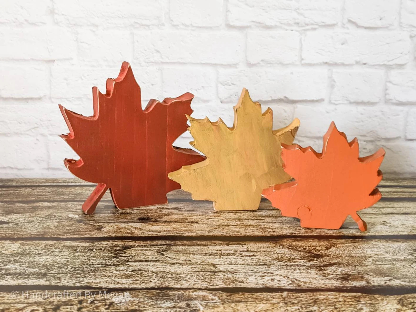 Wooden self standing painted leaf set,  wood cut out, Fall Decor, mantel decor, tier tray decor | Etsy (US)