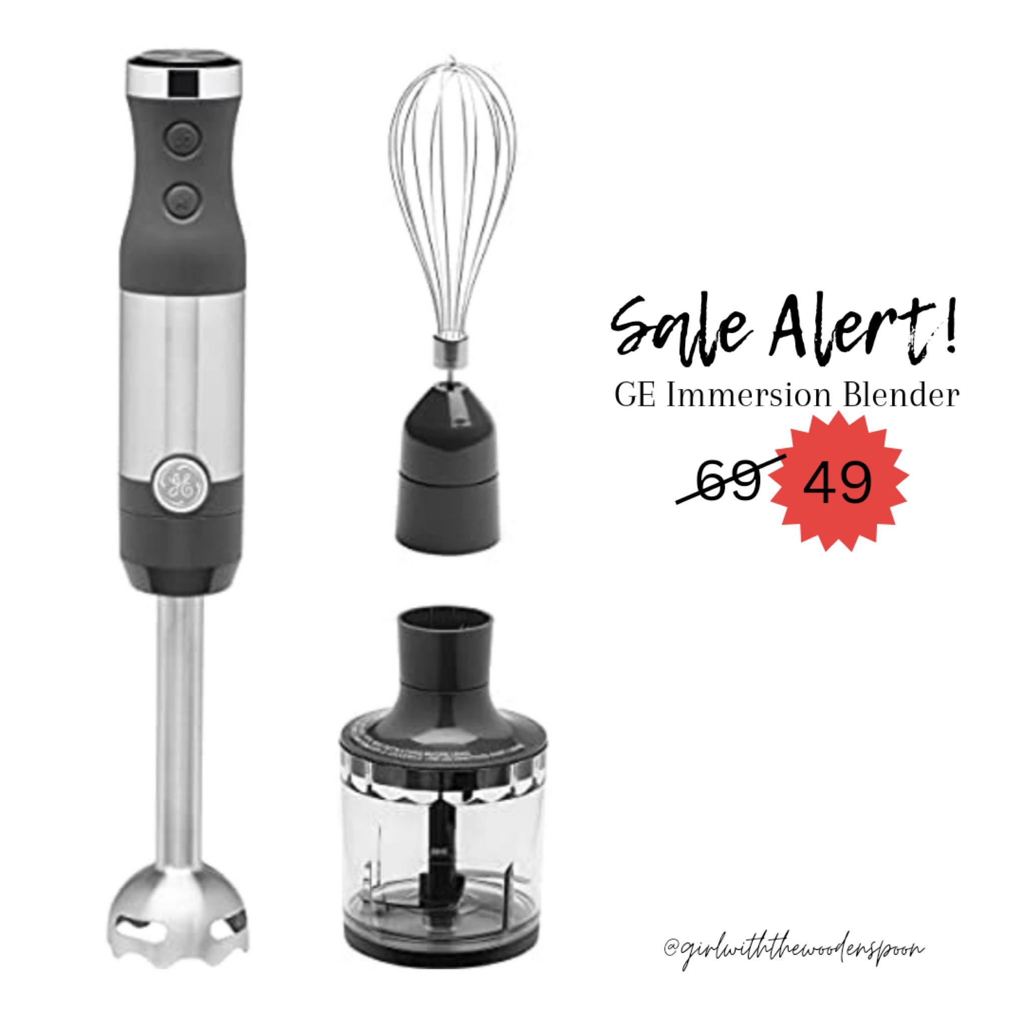 The highly-rated GE Immersion Blender is 30% off! Comes with a standard and whisk attachment. Amazon reviewers love it! Perfect addition to your kitchen.

#LTKsalealert #LTKhome #LTKunder50