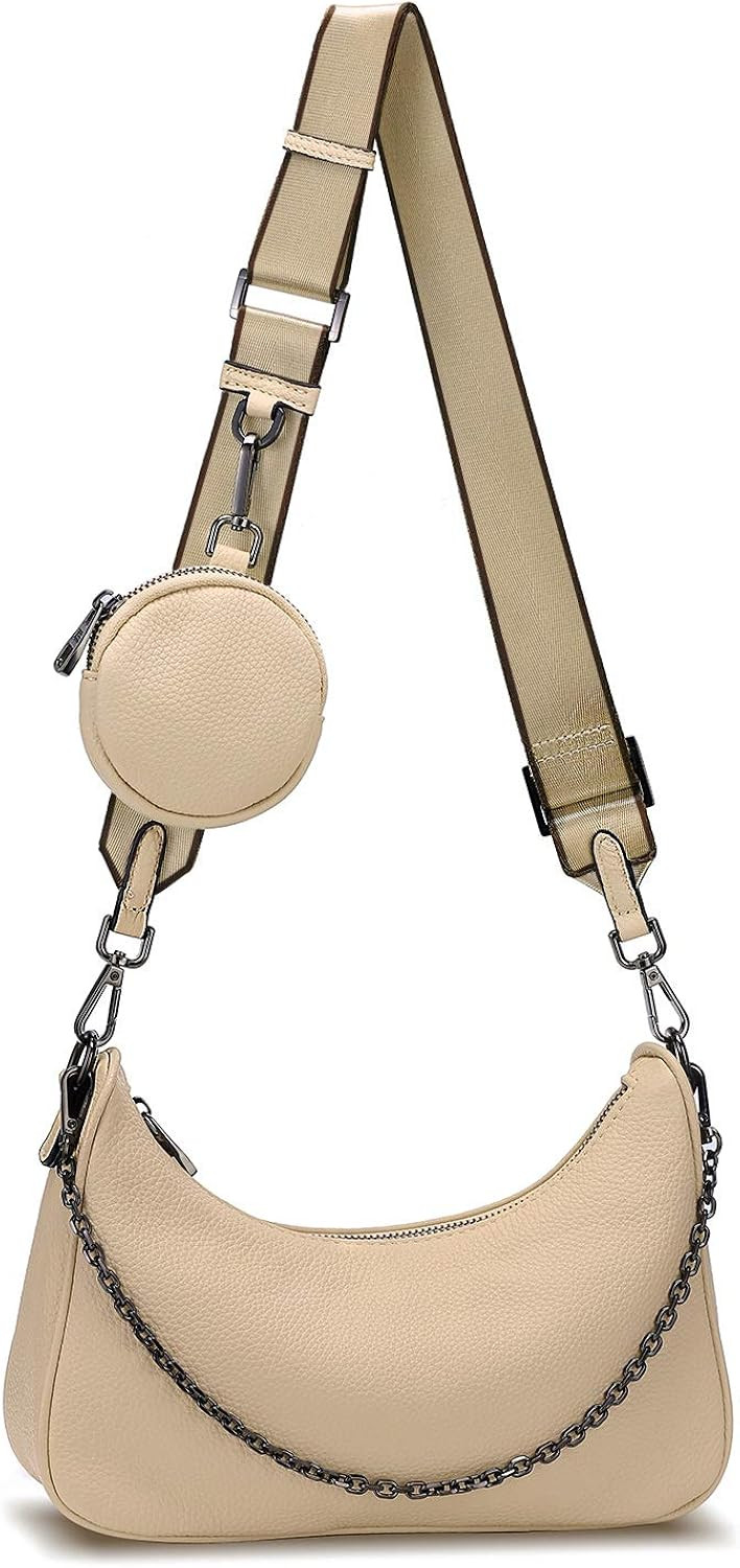 Yaluxe Multipurpose-Crossbody-Bag-for-Women Genuine Leather Fashion 2 in 1 Zip Handbags with Coin... | Amazon (US)