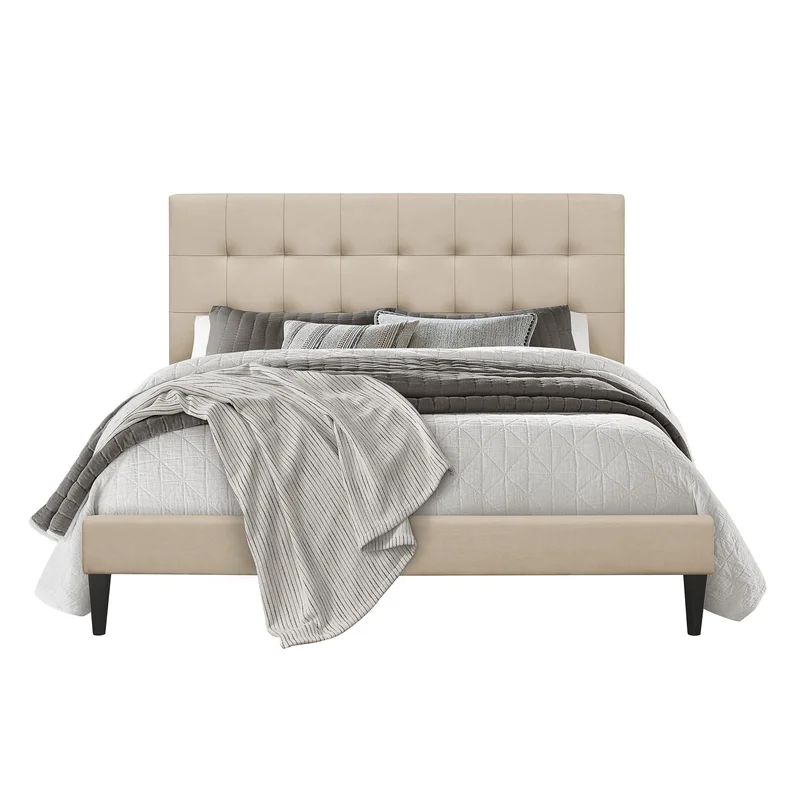 Forsan Tufted Upholstered Low Profile Platform Bed | Wayfair North America