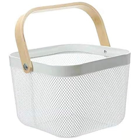 2 Pack Mesh Steel Storage Organizer Basket, Multi-Functional Metal Wire Hanging Kitchen Baskets F... | Amazon (US)