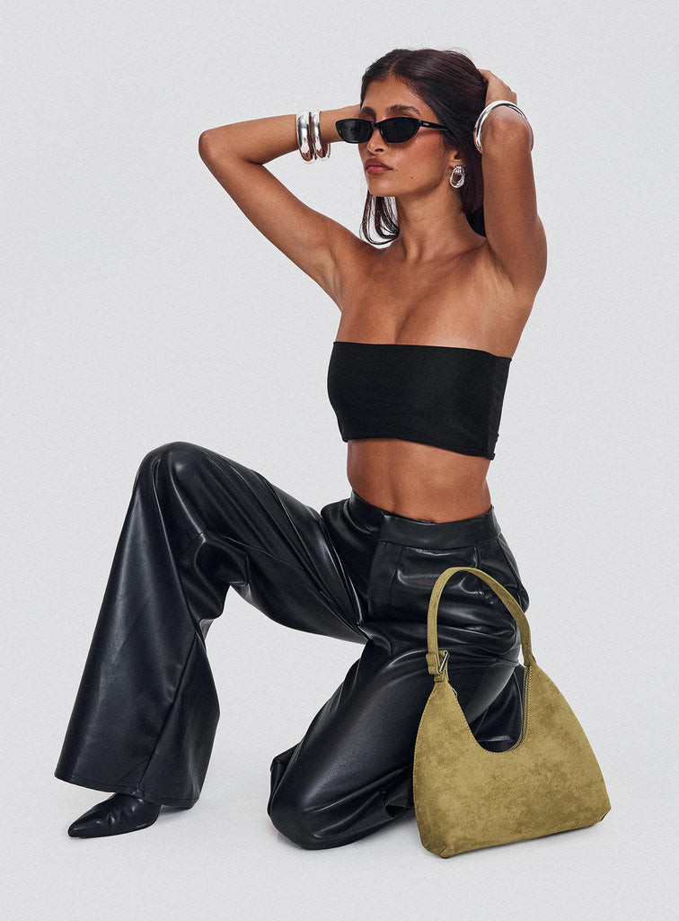 Tempted Faux Leather Pant Black | Princess Polly US