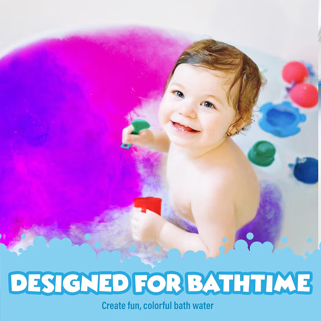 Tub Works® Bath Color Fizzies, 150 Count | Nontoxic & Fragrance-Free | Fizzy, Bath Color Tablets... | Amazon (US)