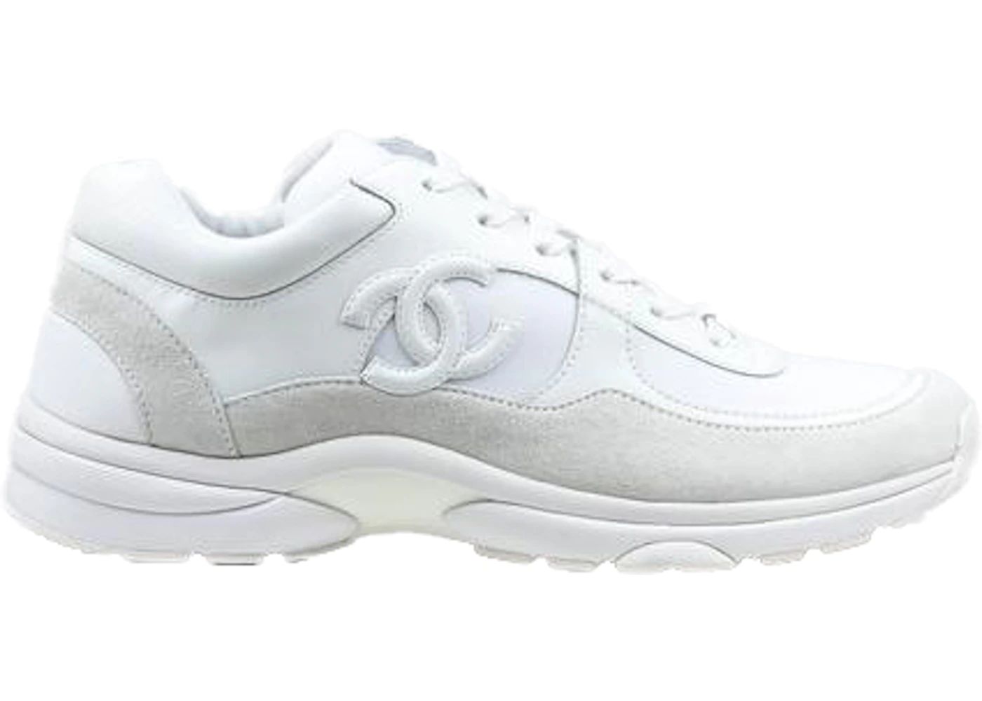 Chanel Low Top Trainer CC Triple White | StockX