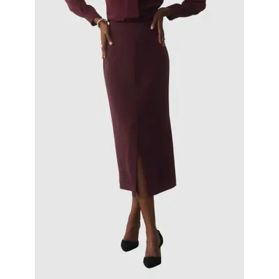 The Fold Clever Crepe Oliena Pencil Skirt in Purple at Nordstrom, Size 12 | Nordstrom