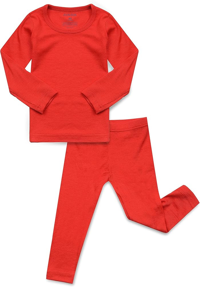 AVAUMA Baby Boys Girls Pajama Set Kids Toddler Snug fit Ribbed Sleepwear pjs for Daily Life Style | Amazon (US)
