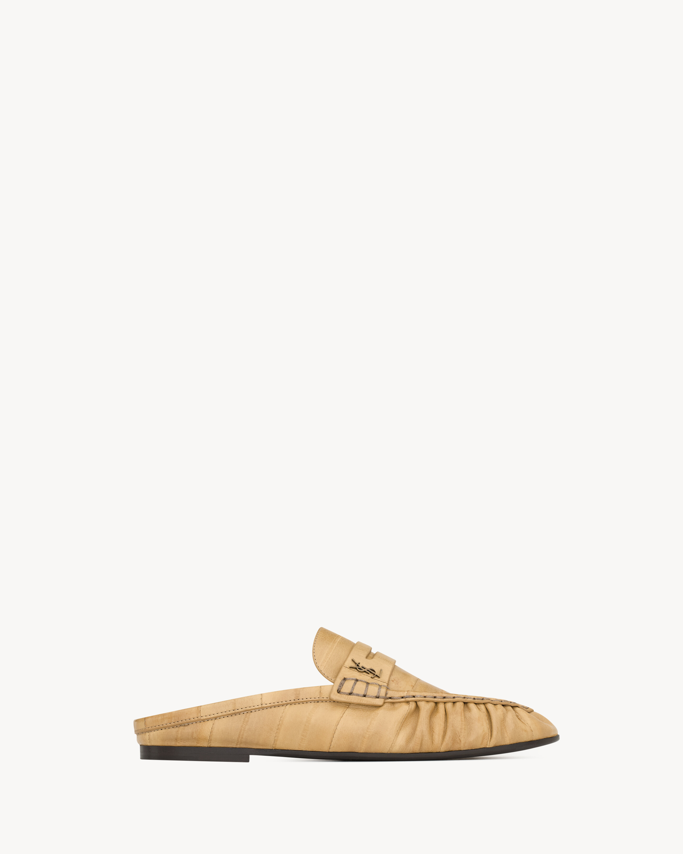 Saint Laurent Le Loafer Mules In Eel - Beige - Women - 36 | Saint Laurent Inc. (Global)