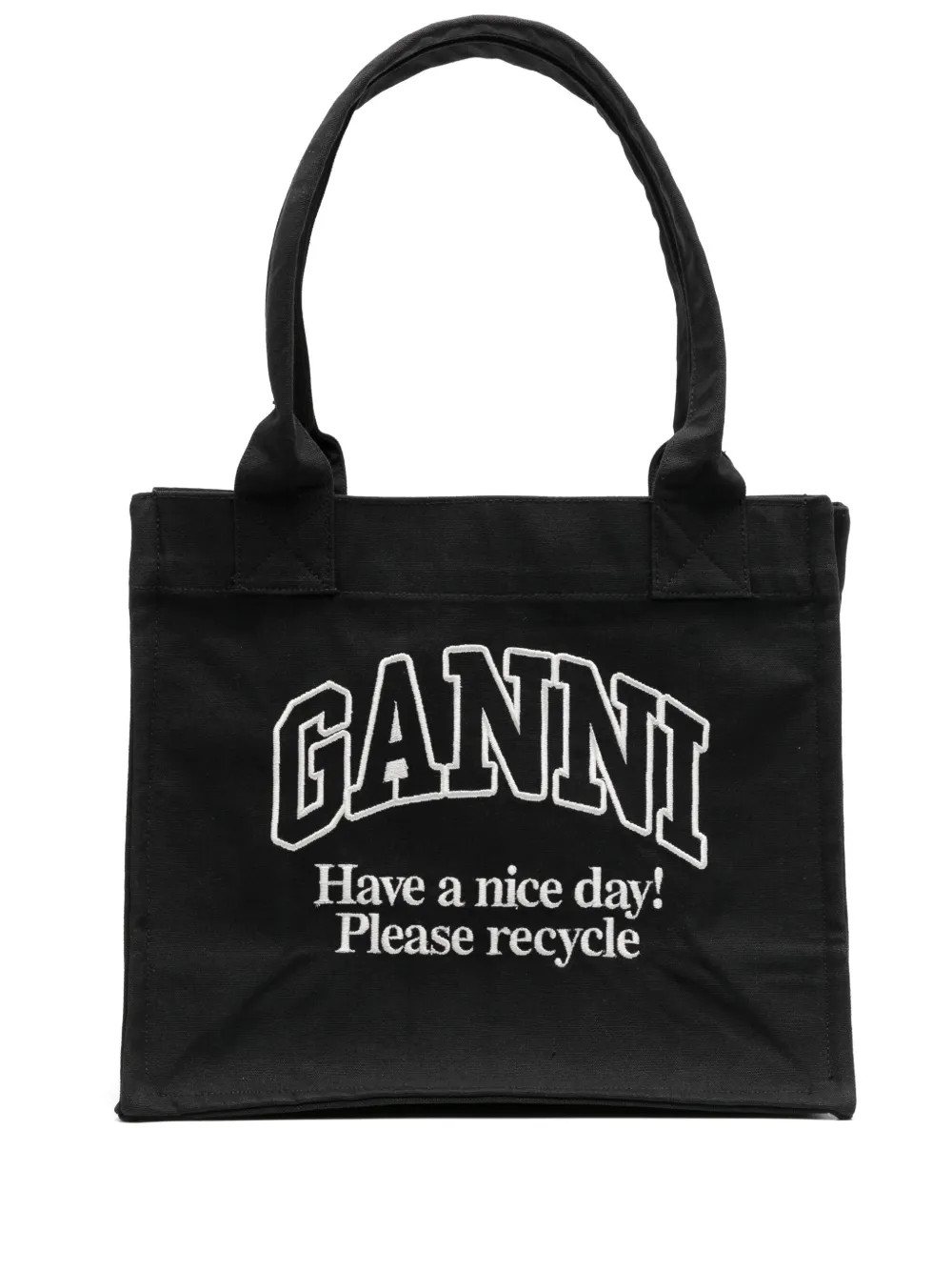 GANNI Easy Tote Bag  | Black | FARFETCH UK | Farfetch Global