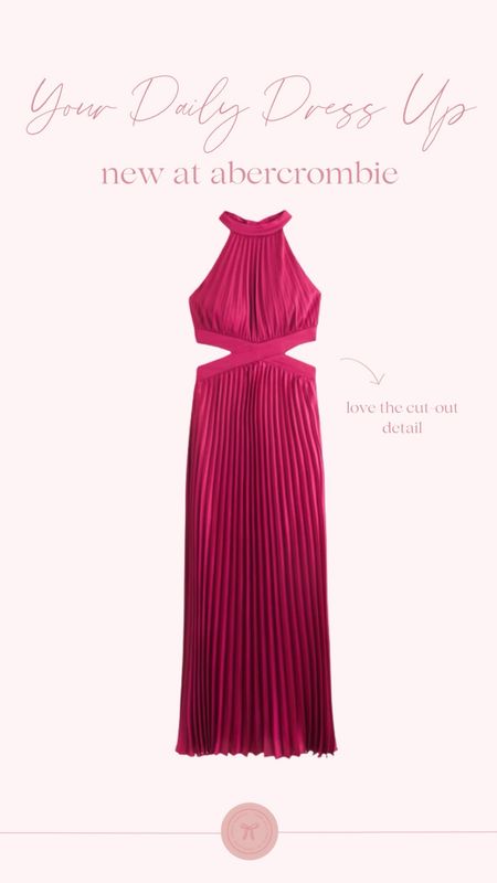 Stunning pleated cut out maxi! Another new Abercrombie find! Perfect for a wedding or summer event! Vacation outfit 

#LTKhome #LTKstyletip #LTKwedding