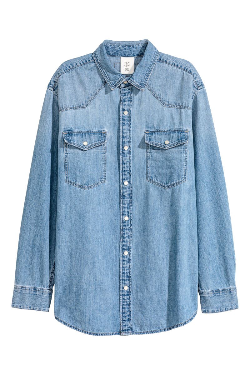 H&M Oversized Denim Shirt $29.99 | H&M (US)