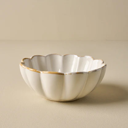 Cream Scalloped Cereal Bowl | Magnolia