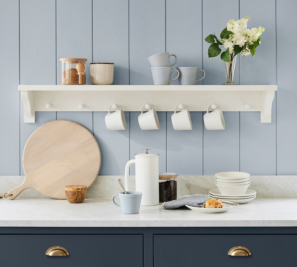 Manchester Ledge with Row of Hooks | Pottery Barn (US)