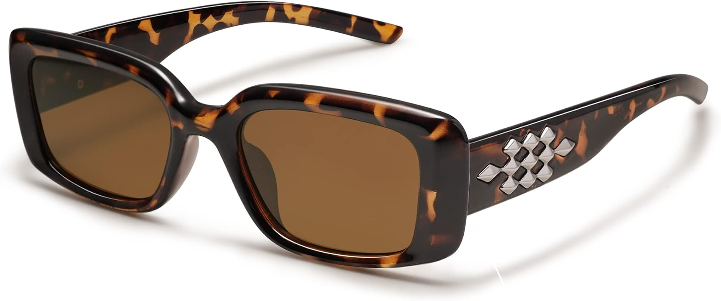 Appassal Trendy Rectangle Sunglasses for Women Retro Square Frame Sunnies AP3641 | Amazon (US)