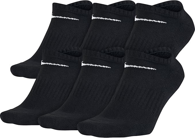 Amazon.com: NIKE Unisex Performance Cushion No-Show Socks with Band (6 Pairs), Black/White, X-Lar... | Amazon (US)