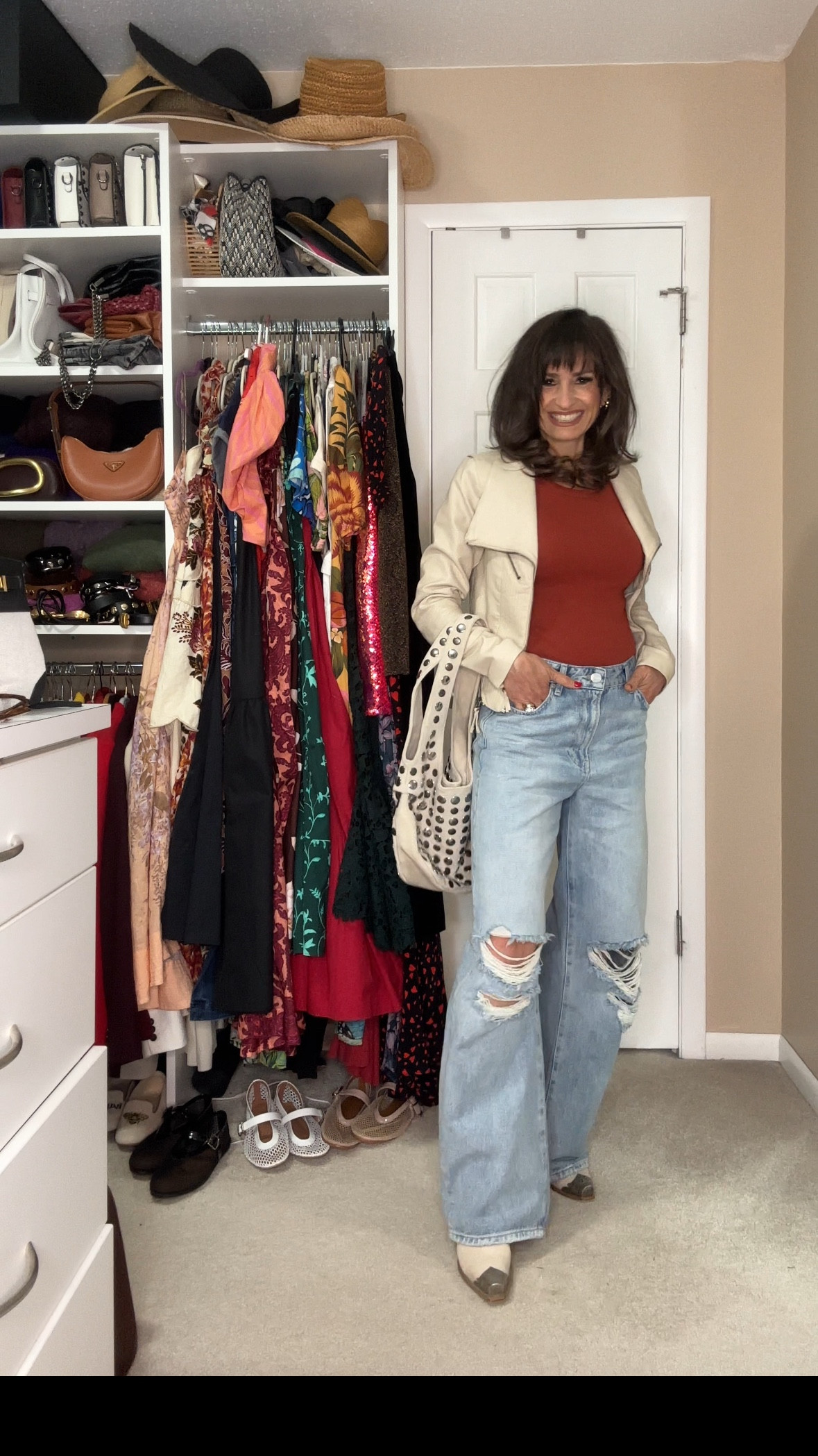 This bag is from Bershka. I got it in the Netherlands. I sized up the jeans to have a loose look. Jacket runs small, size up!!

#LTKStyleTip #LTKShoeCrush