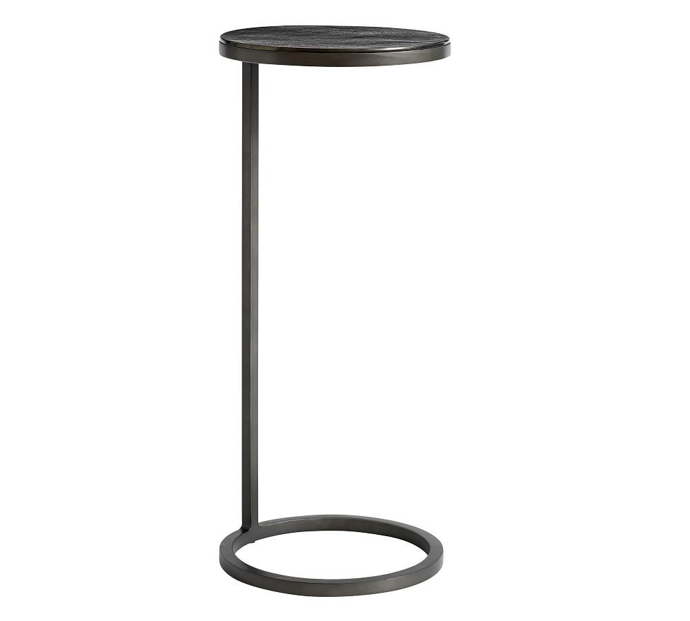 Duke 10" Round Metal Accent Table | Pottery Barn (US)