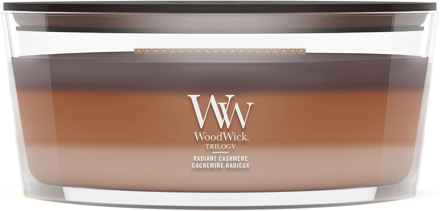 WoodWick Scented Candle | Ellipse Candle | Radiant Cashmere | Perfect Gifts for Women | Amazon (UK)