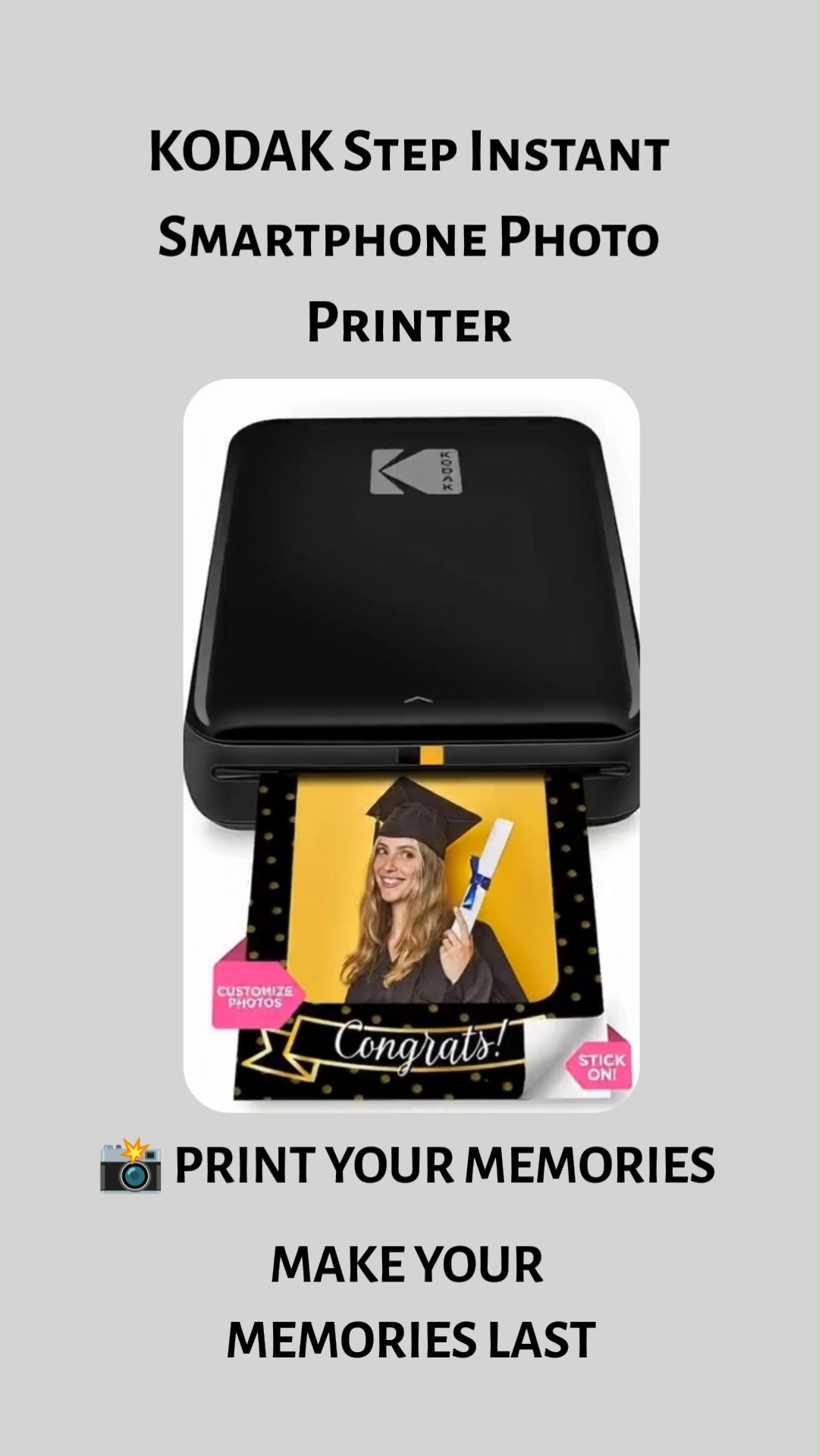 📸 THE CUTEST GADGET FOR MEMORY MAKERS 📸 If your camera roll is full of memories you'll never print, the KODAK Step Instant Smartphone Photo Printer is about to become your new favorite gadget. This portable printer instantly transforms your favorite photos into adorable 2x3" sticky-back prints straight from your phone. 💕 Prints photos directly from your smartphone 📸 Bluetooth compatible with iPhone & Android ✨ Pocket-sized and portable 🖼️ Sticky-back photo prints 🎨 Fun editing app included ✈️ Perfect for travel, scrapbooks & memory books Whether you're creating a vision board, decorating your planner, making a scrapbook, documenting family memories, or printing vacation photos, this little printer makes it easy and fun. #KodakStep #PhotoPrinter #ScrapbookIdeas #MemoryKeeping #AmazonFinds #CreativeLife #Journaling #VisionBoard #LTKHome #TechFavorites

 

 #LTKHome #LTKSaleAlert #LTKTravel