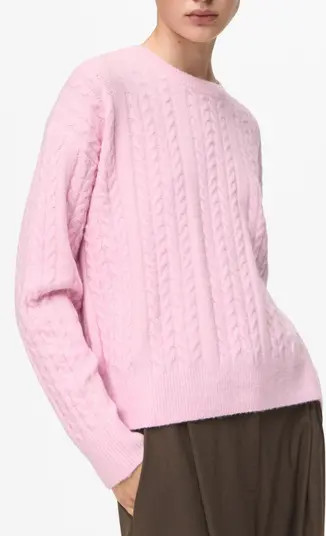 Cable Stitch Crewneck Sweater | Nordstrom