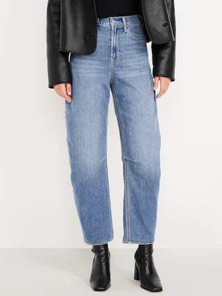 Wow High-Waisted Barrel Ankle Jeans | Old Navy (CA)