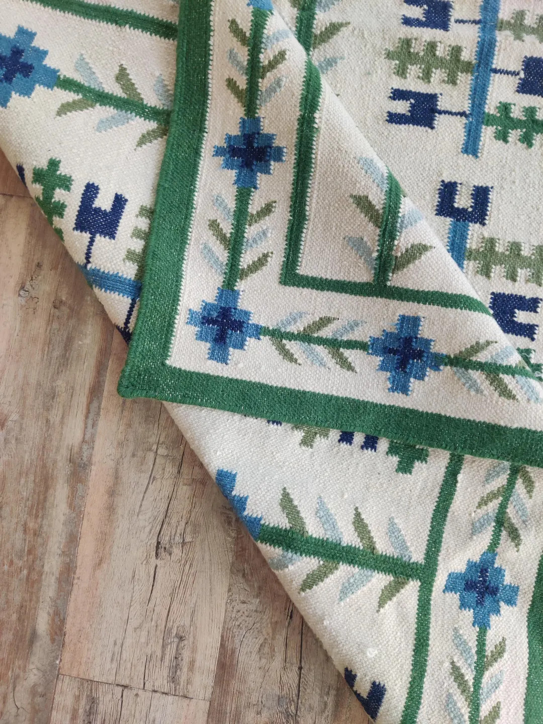 8x15 Ft Handwoven Wool Kilim Rug: Modern Floral Flatweave Area Rug (8x10) - Etsy UK | Etsy (US)
