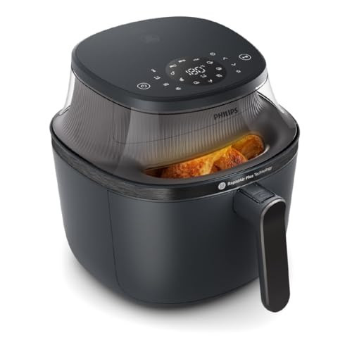 Philips Airfryer 3000 Series 6.5qt, Cooking Window, 16-in-1 Airfryer, RapidAir Plus Technology, Fat Removal, HomeID Recipe App, Easy to Clean (NA330/00) | Amazon (US)