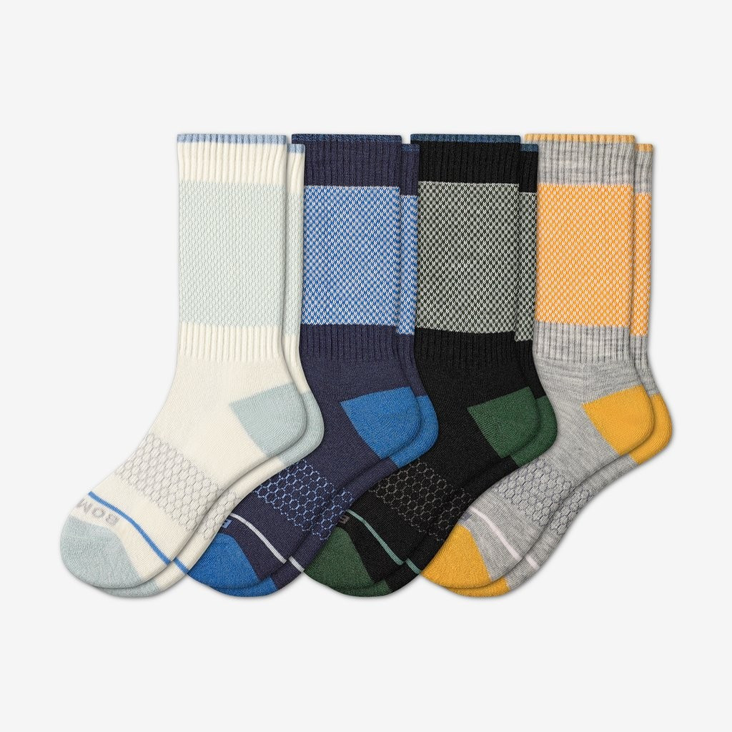Men's Colorblock Merino Wool Calf Sock 4-Pack | Bombas