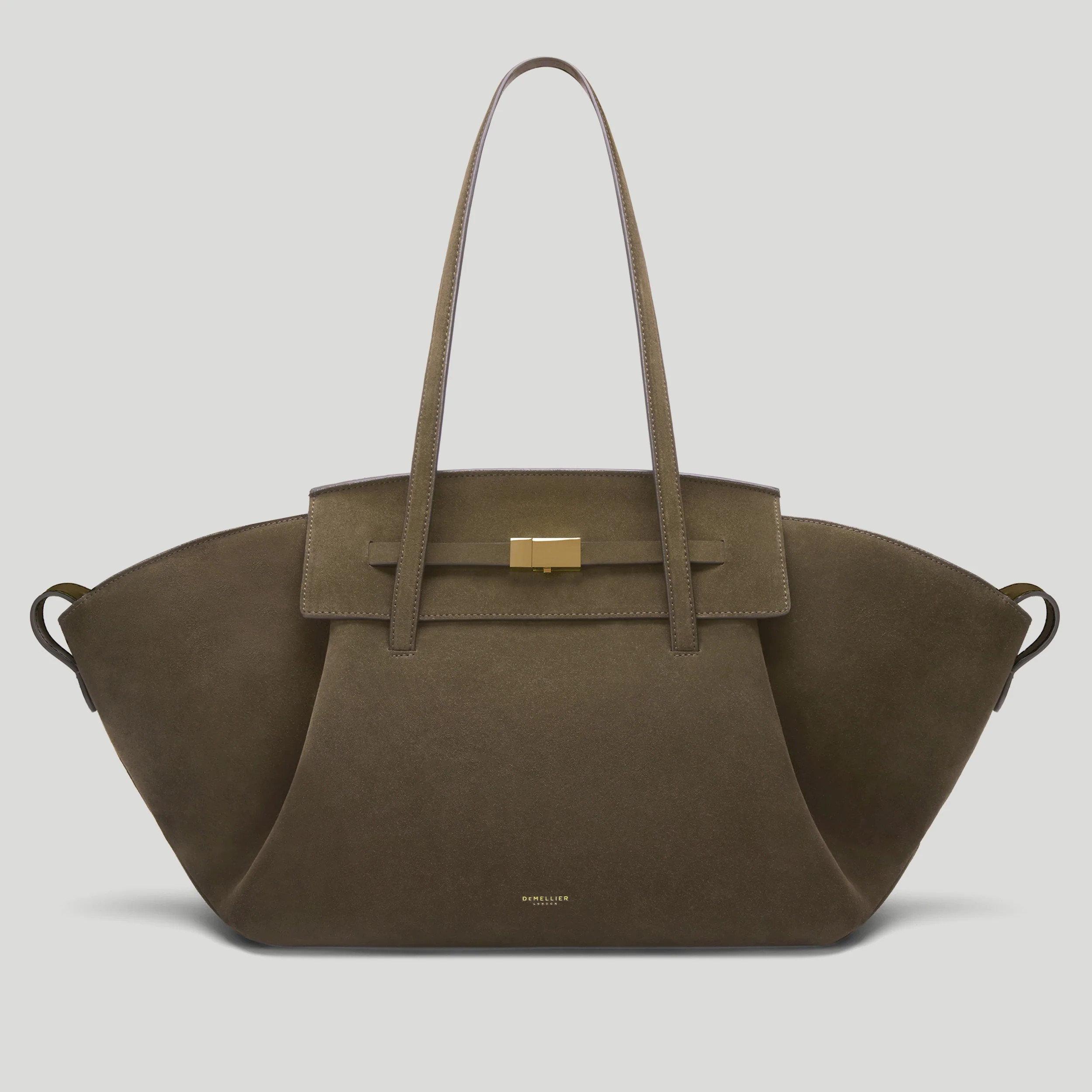 DeMellier The Brooklyn in Hazel Suede Leather Tote & Work bag | DeMellier