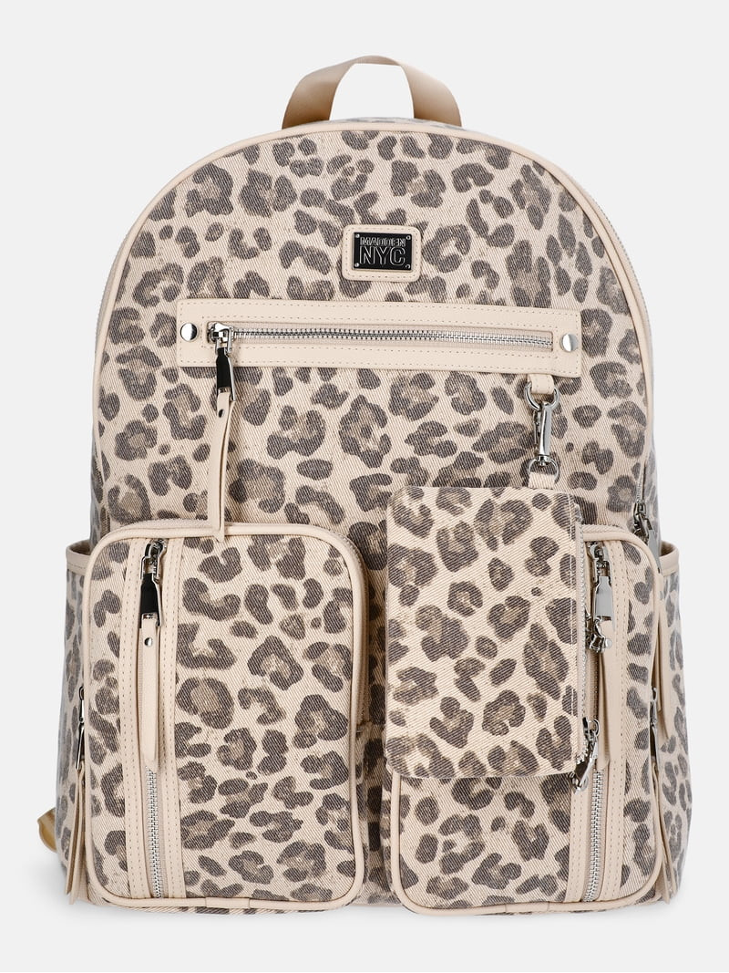 MNYC Women's Double Pocket Dome Backpack Leopard | Walmart (US)