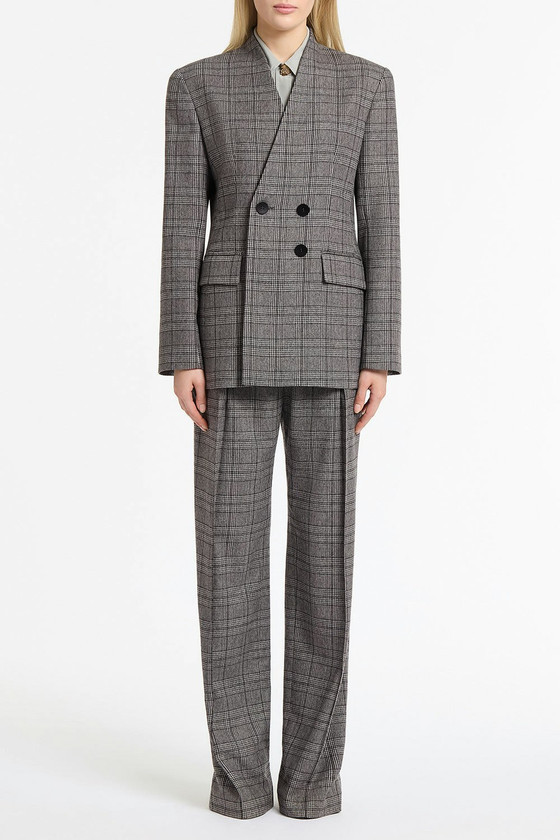 Grey Italian Plaid Wool Blazer | The DOM (Australia & New Zealand)