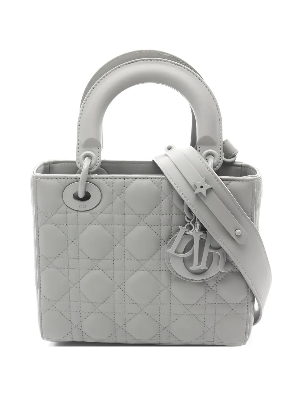 Christian Dior Pre-Owned small 2010s Lady Dior tote bag - Grey | Farfetch Global