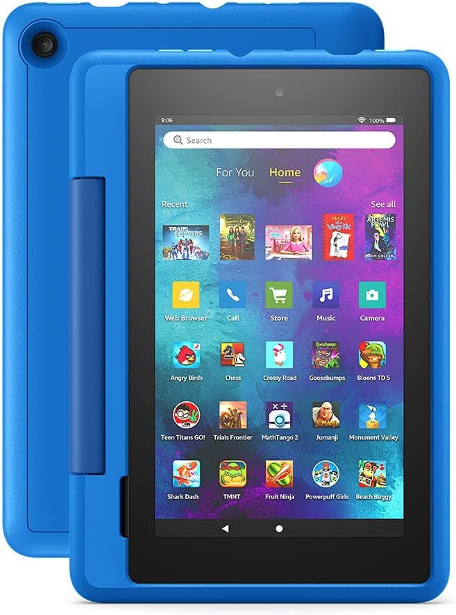 Fire 7 Kids Pro tablet, 7" display, Ages 6+, 16 GB, Sky Blue | Amazon (US)